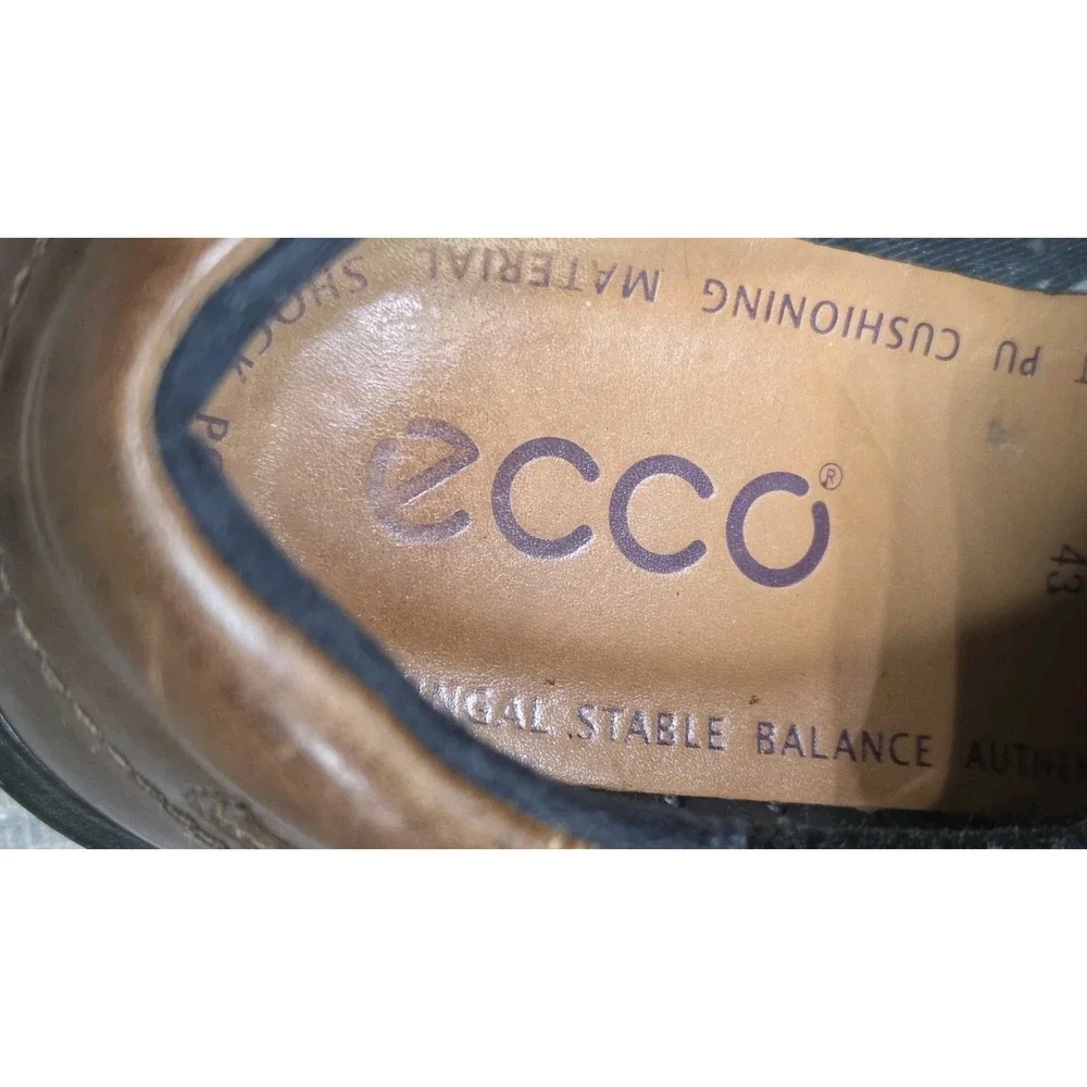 ECCO Mens Helsinki Bicycle Toe Tie Cocoa Brown Leather Oxfords Eur 43 US 9--10.5